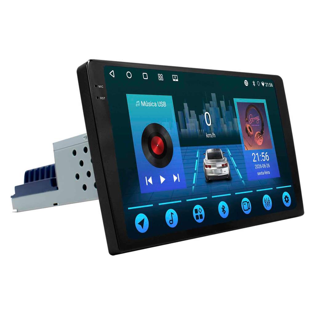 Multimidia Universal 9 Polegadas 1din Qled Carplay 2+64gb