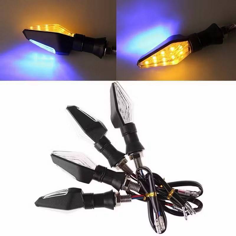4 pares de Pisca Seta Para Moto De Led  Universal Com Traseira Led Lightes