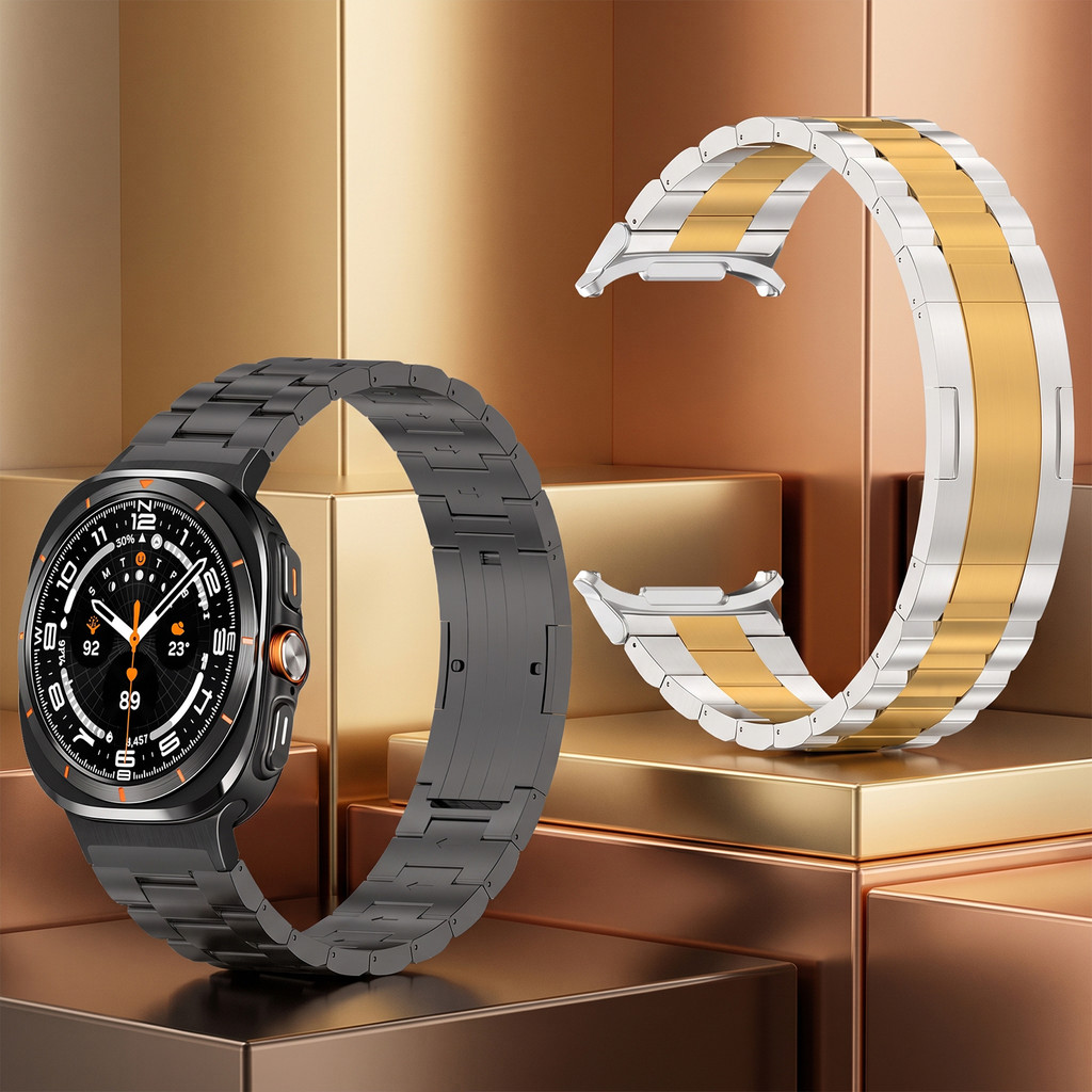Pulseira De Metal Leve Premium Negócios Titânio Para Samsung Galaxy Watch Ultra 