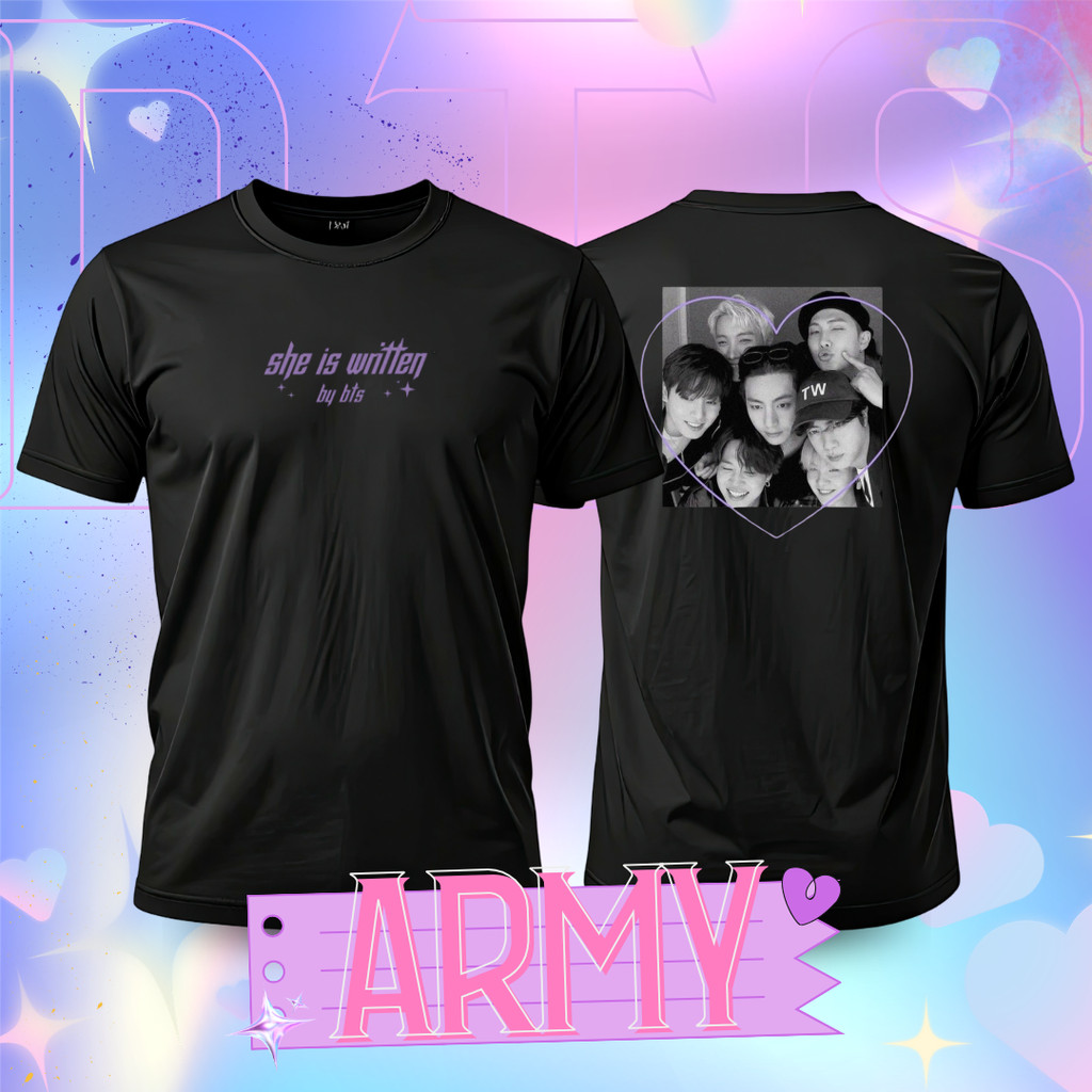 Camiseta BTS Kpop Bangtan Boys Algodão 100% Fio 30.1 Camisa Army Presente Amigo Secreto