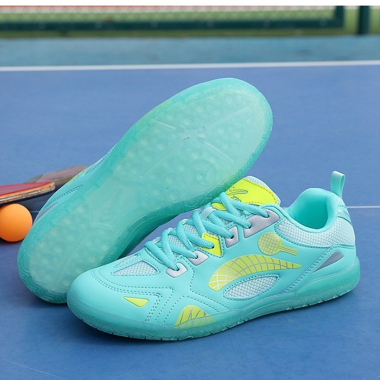 Tênis de mesa masculino feminino mesmo estilo sapatos de Badminton respirável antiderrapante sapatos de treinamento estu