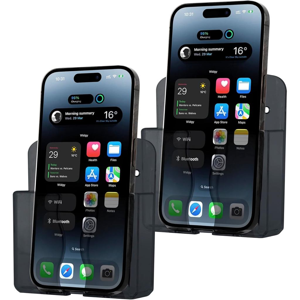 CEI&BPY Suporte de Telefone Transparente Montado na Parede com Adesivo e Pregos, Compatível com a Maioria dos Telefones,