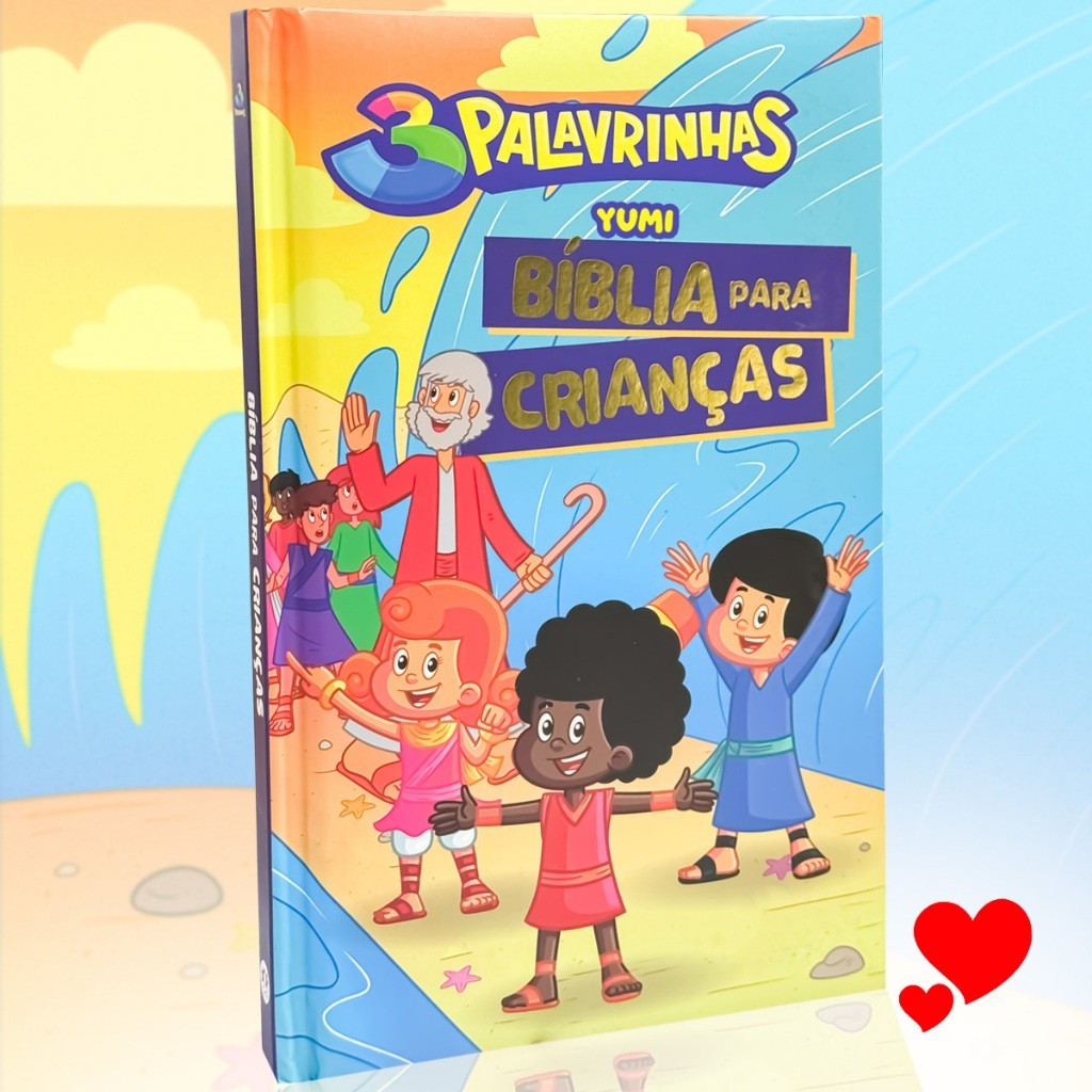 A Bíblia Para Crianças 3 Palavrinhas | Livro Infantil Histórias Bíblicas Ilustradas Capa Dura 0 A 8 Anos
