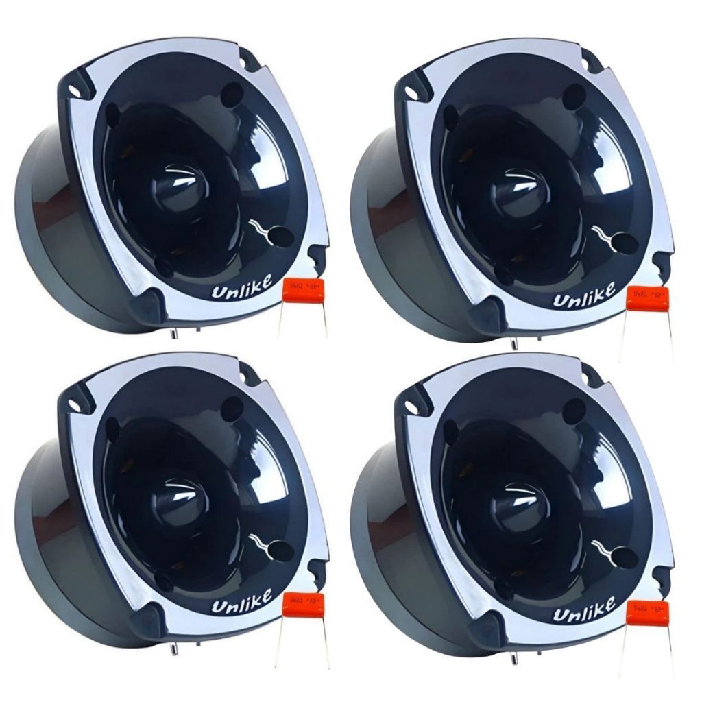 KIT 4 TWEETER UNLIKE UNT 500 8 OHMS + CAPACITORES