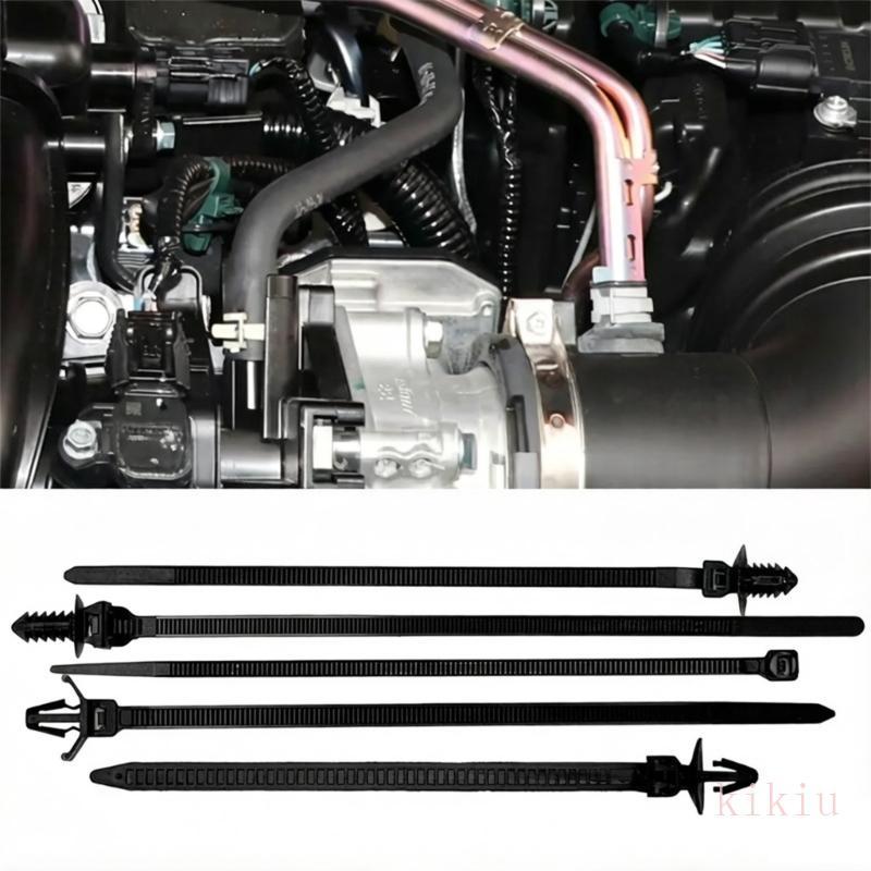 kikiu 160 Peças Braçadeiras Rosca Nylon Montagem Push Para Fiação Interior Automóveis E Bicicletas Segu