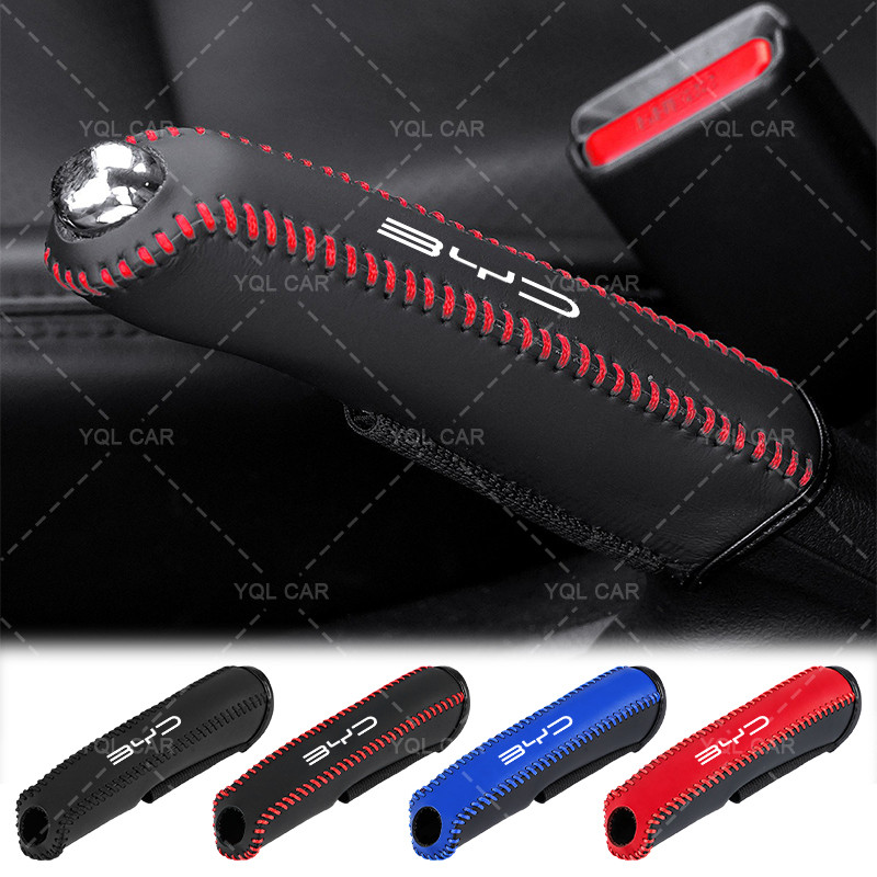 1 Pçs Capa De Freio De Mão Do Carro Couro Engrenagem Proteger Para BYD Golfinho Atto 3 Selo 5 M6 Selion 6 7