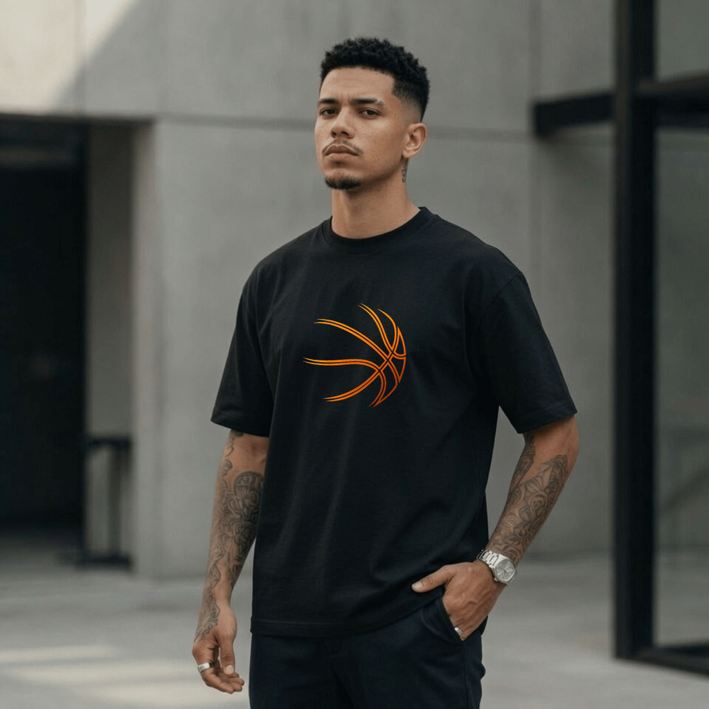 Camiseta Masculina Estampada  Basquete Ball 100% Algodão Premium Camisa Blusa Homem Academia Confortavel Plus Size