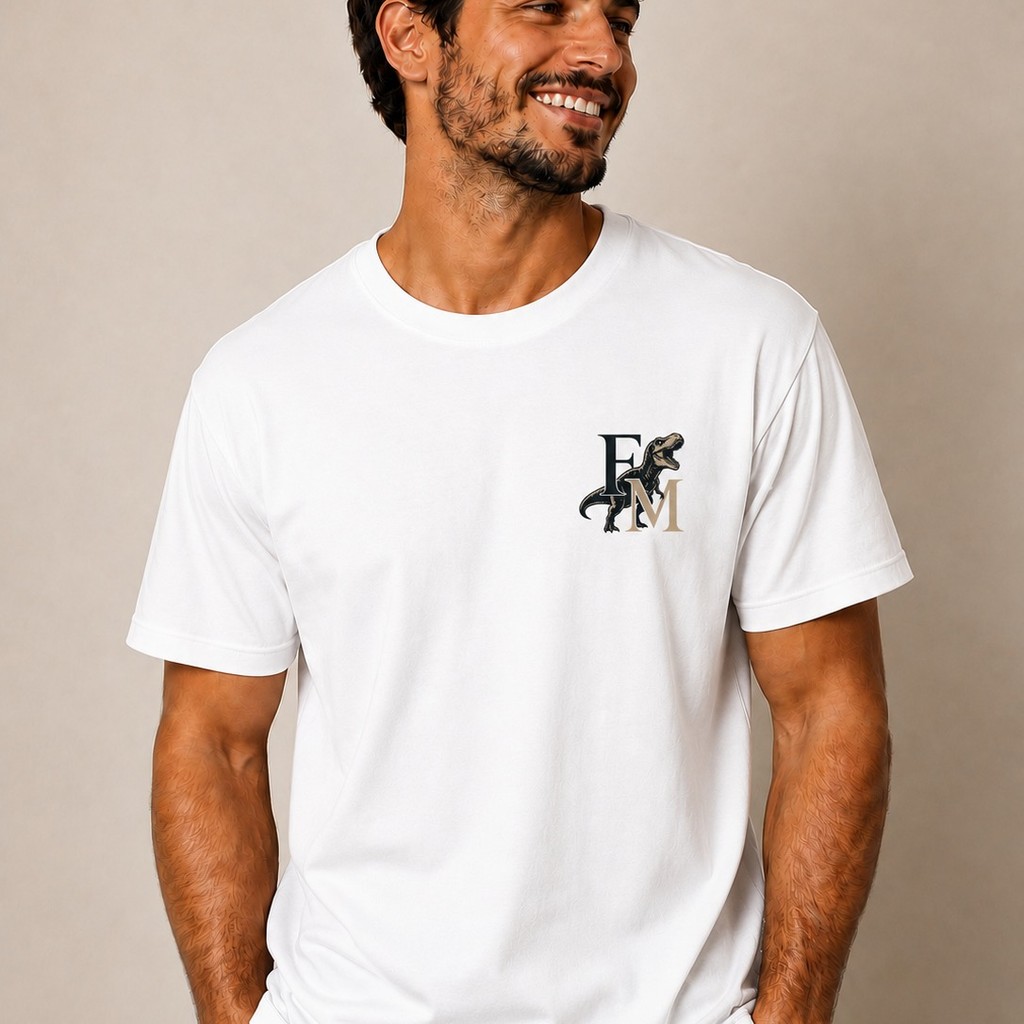 Camiseta Dinossauro Masculina 100% Algodão – "Os Dinossauros Deixaram Fósseis. Você Pode Deixar um Legado" | Estampada