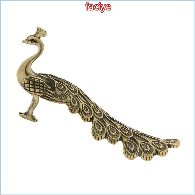 Estatueta De Pavões De Latão FCY Com Acabamento Antigo Para Decorações De Prateleira , Destaque De Mesa E Exibição De En