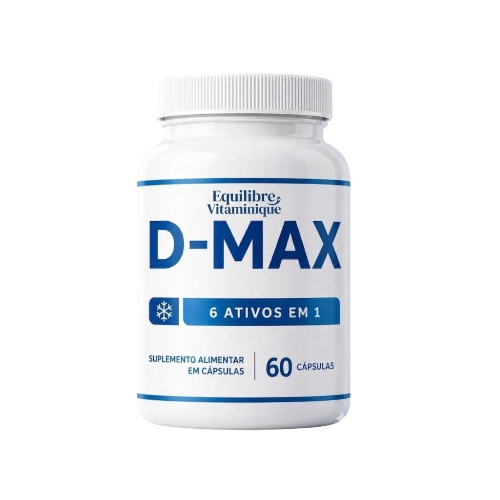 1 D-Max | 60 Cápsulas | 6 Ativos em 1 | Apoio Muscular + Cognição + Imunidade + Vitalidade