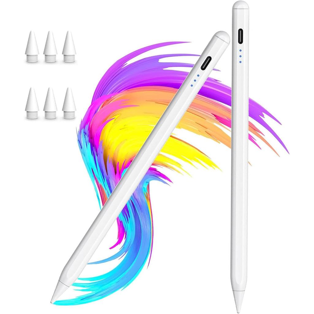 [2Pack] Caneta Stylus para Apple iPad 2018-2026 A16 11/10/9/8/7/6, iPad Mini A17