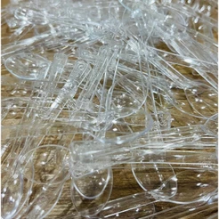 100 MINI COLHER PARA DOCE CRISTAL ACRILICO (DESCARFEST) (CHOCO)