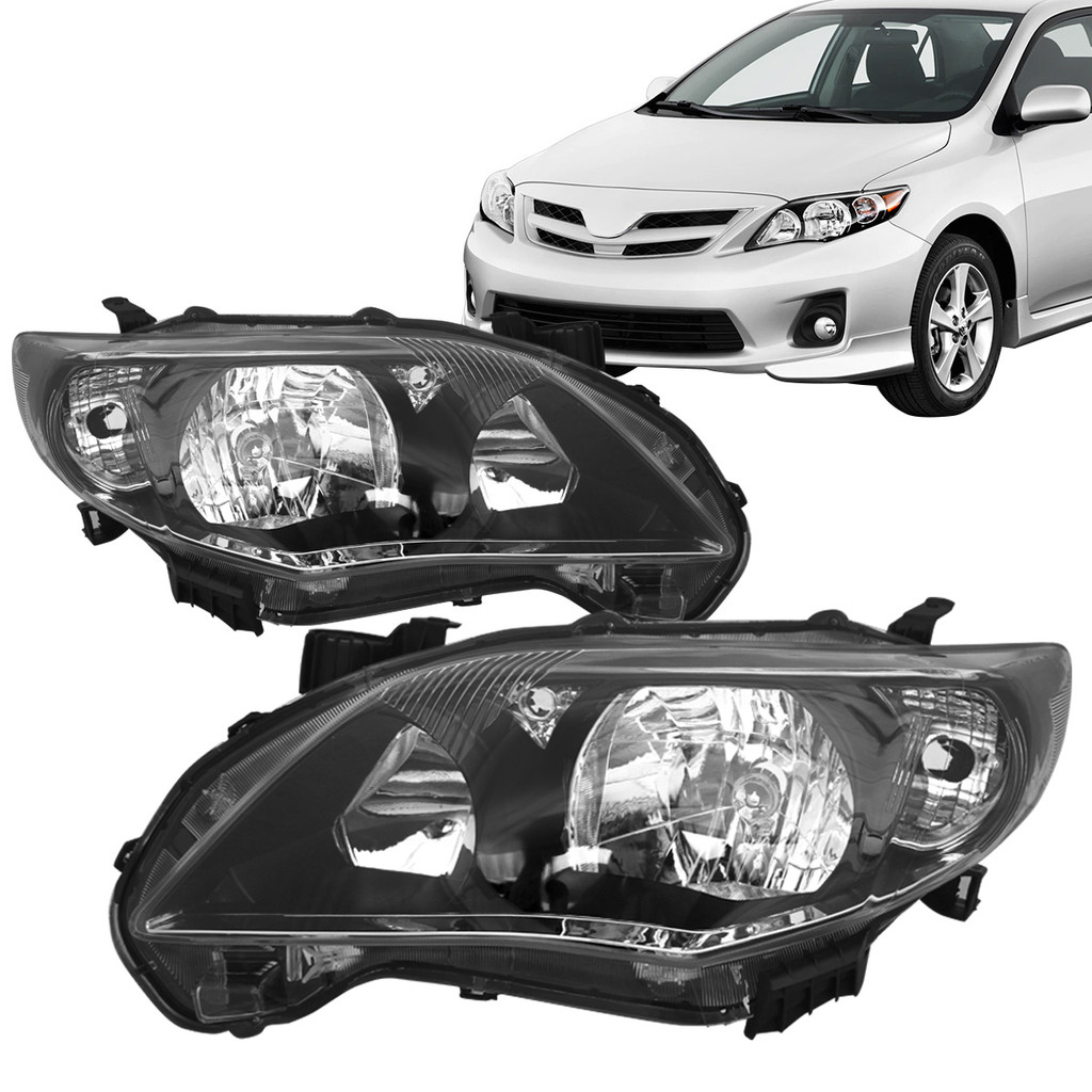 Par Farol Corolla Xrs 2011 2012 2013 2014 Foco Duplo Máscara Negra