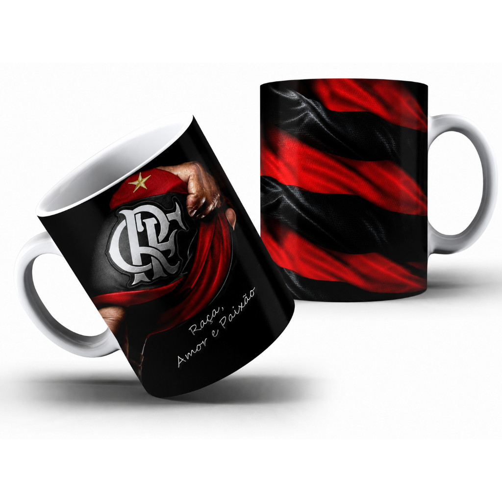 Caneca Personalizada Time Torcedor Futebol 325ml Cerâmica Alta Qualidade Estampa Presente — imagem 2 de 2