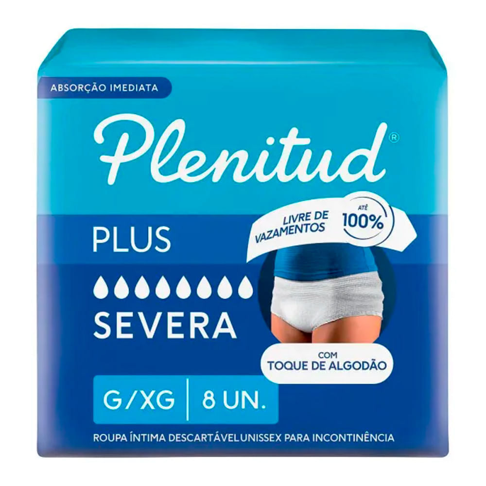 Roupa Intima Plenitud Protect Plus G/XG - 8 unidades