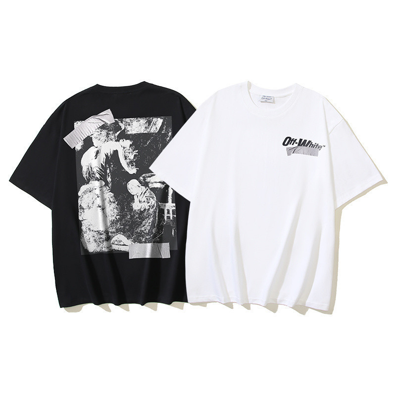Camisetas Masculinas da Moda 2026, Camiseta de Algodão com Estampa de Letras, 260g, Camiseta Oversize Unissex Cfh FZOI C