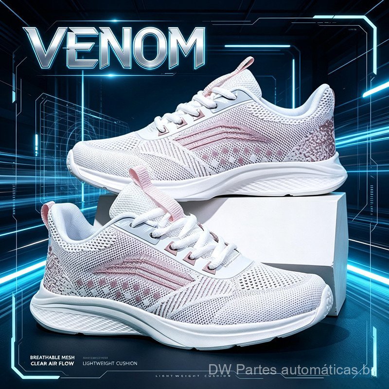 Novos sapatos femininos de verão, sapatos perfurados versáteis, sapatos casuais de malha larga para viagens, sapatos de