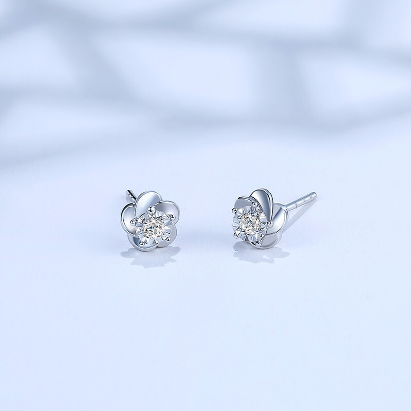 PT950 brincos de platina femininos 18k ouro branco brincos de diamante 2022 novo estilo na moda presente de aniversário 