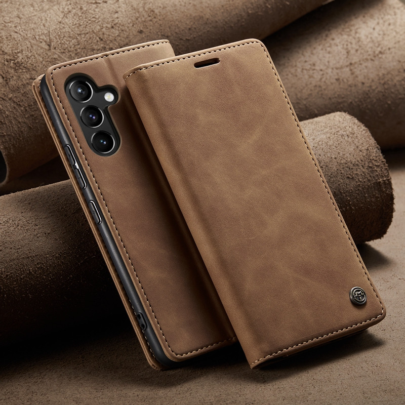 Capa De Bolsa De Couro Retrô Para Samsung Galaxy A55 A35 A27 A37 A57 A17 A16 LTE
