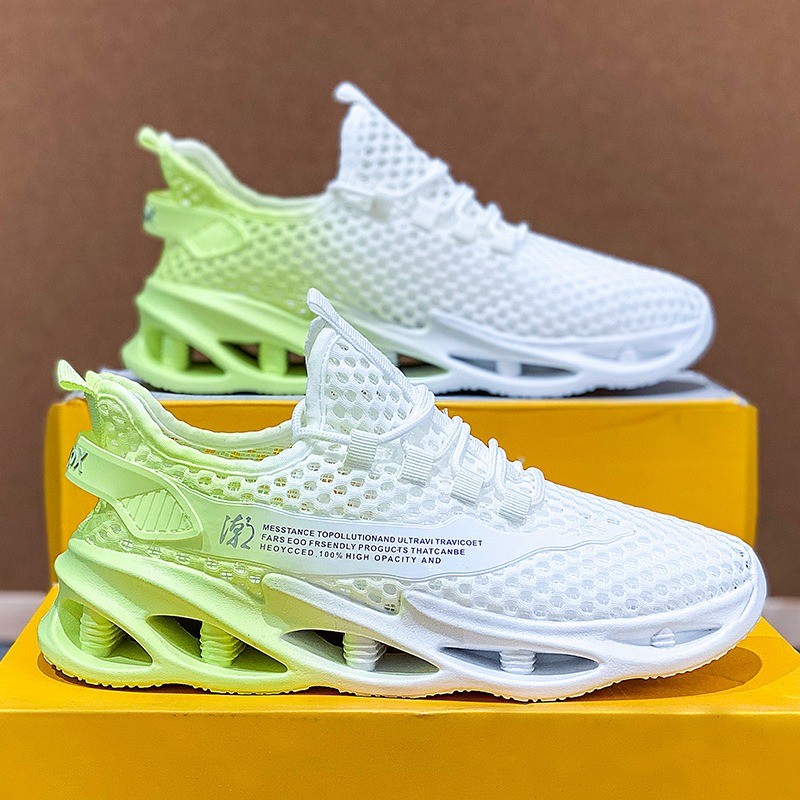 Sapatos respiráveis masculinos verão estilo fino oco respirável lazer esportes antiderrapante grande malha piloto gradie