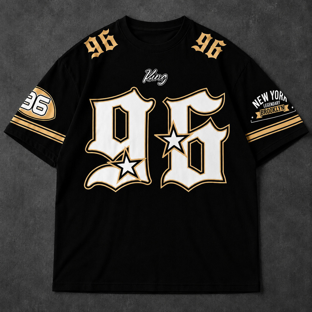 Camiseta T-shirt King 96 New York Jersey Premium Camisa Futebol Americano Algodão