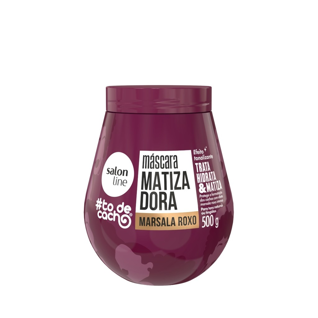 Máscara Matizadora #todecacho Marsala Roxo 500g Salon Line