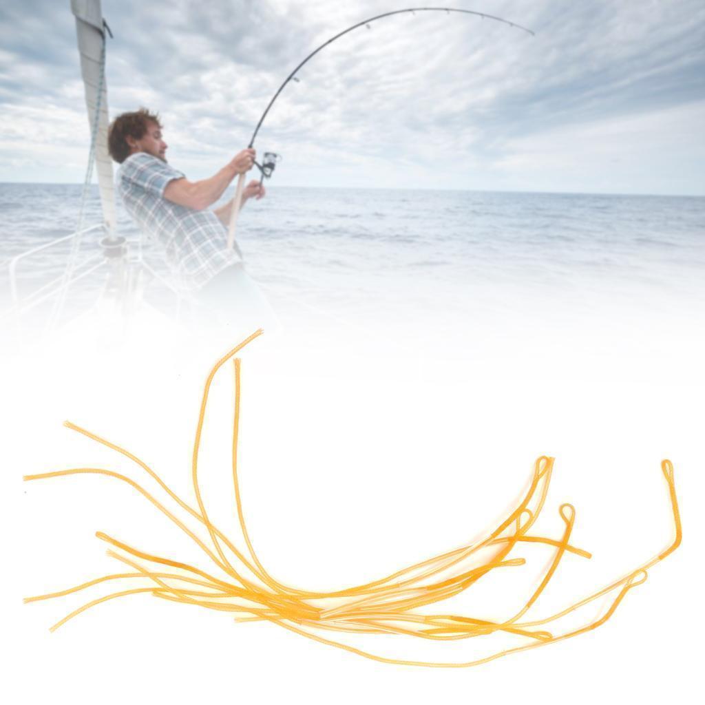Freewalkervt-br-sip-th 10 peças conectores de laço líder trançado 20LB bobina de conexão de pesca com mosca laranja
