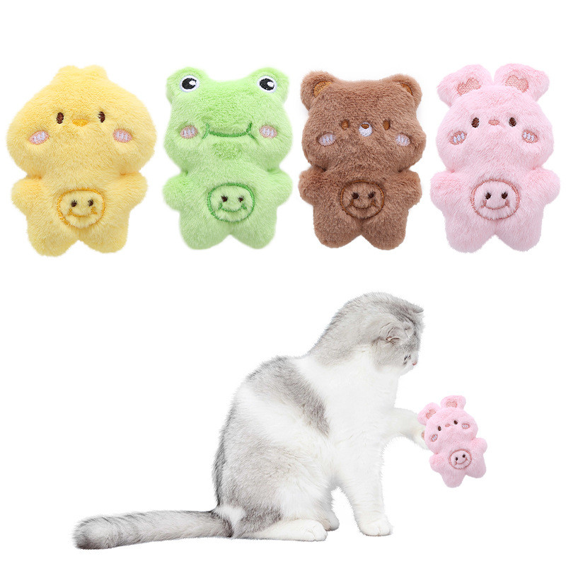 Suprimentos para animais de estimação brinquedo de pelúcia dos desenhos animados pequeno Animal contém Catnip gato brinq