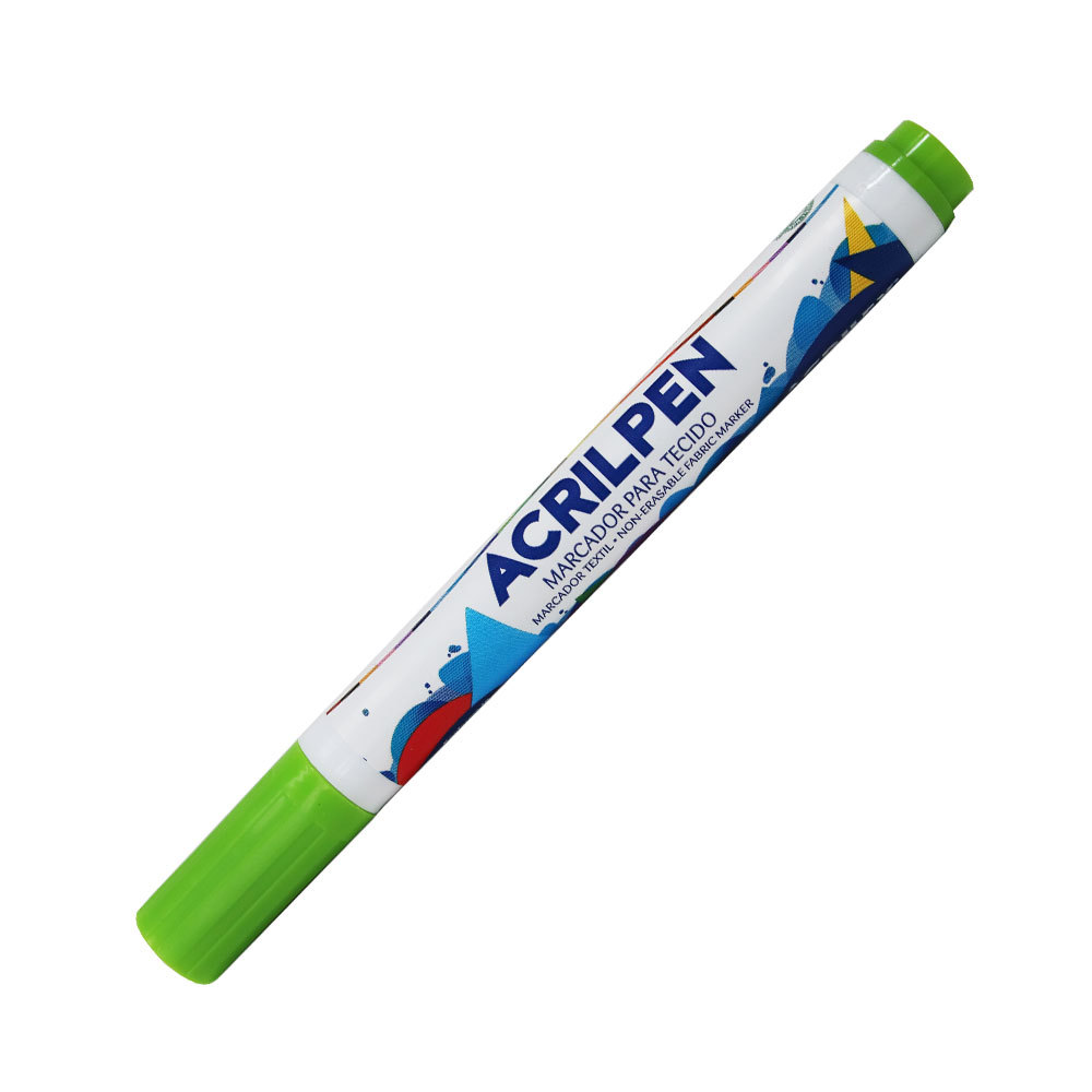 Caneta para tecido Acrilpen Verde Folha 510 Acrilex