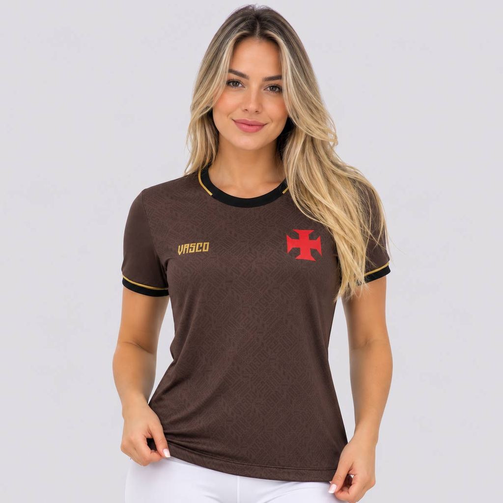 Camisa Vasco Girar Feminina Marrom