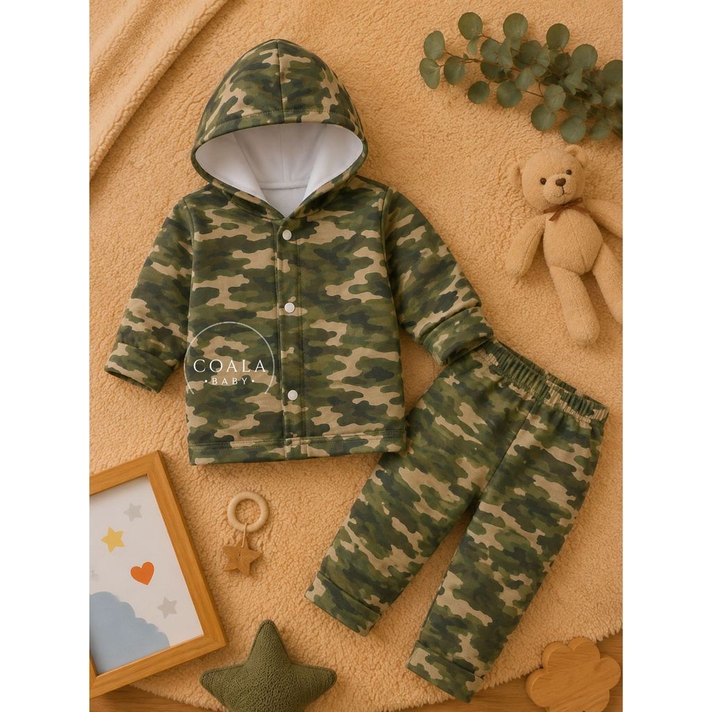Conjunto de Moletom Estampado de Inverno Premium para Meninos