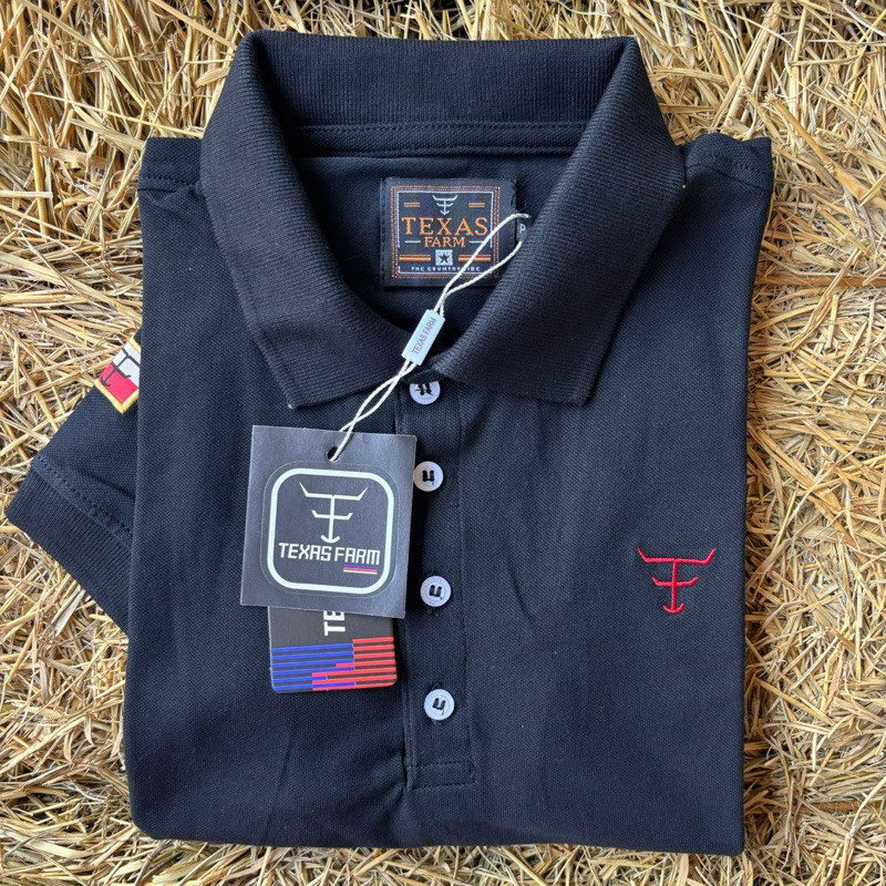 Camisa Gola Polo Unissex Country Texas Farm Rodeio Cowgirl Piquet 100% Algodão Estampada — imagem 2 de 2