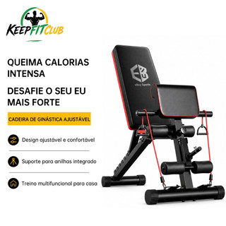 Banqueta Bancos Supinos Multifuncional Regulável Suporta 400KG Reto Declinado Inclinado 7 Graus Academia