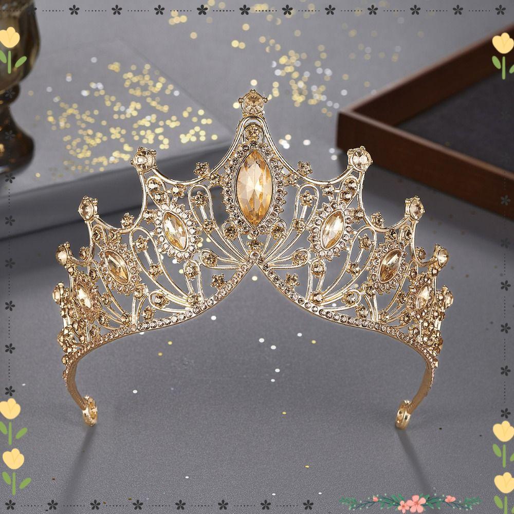 Imagem Rainha Coroa , De Noiva De Liga De Cristal , Cosplay Concurso Barroco Real Princesa Acessórios De Casamento