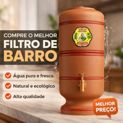 Filtro de Barro São José 2+2 Litros Total 4L com Vela, Boia e Torneira