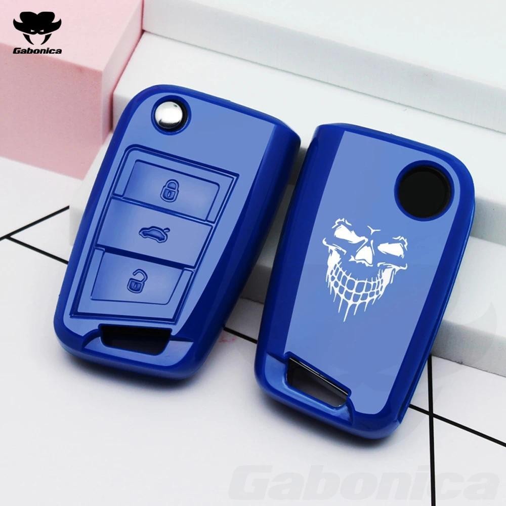 Capa Esqueleto De TPU Macio Para Chave De Carro , fob Volkswagen VW Golf 7 mk7 Assento Ibiza Leon FR 2 Altea Asteca Skod