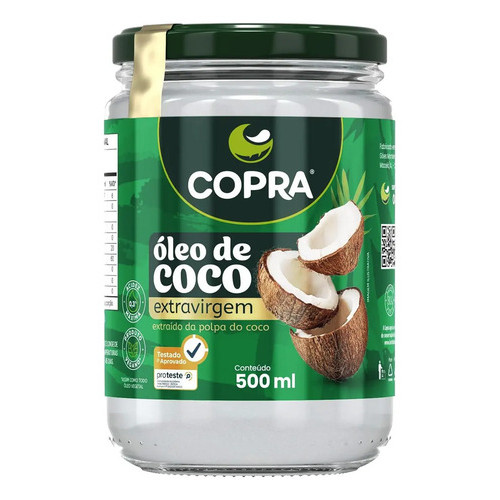 Óleo de Coco Extravirgem Vidro 500ml Copra