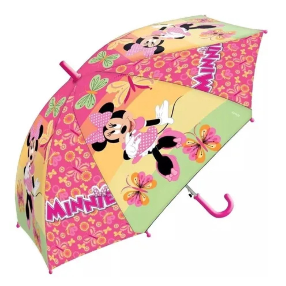 Guarda Chuva Sombrinha Club da Minnie Rosa Infantil Criança