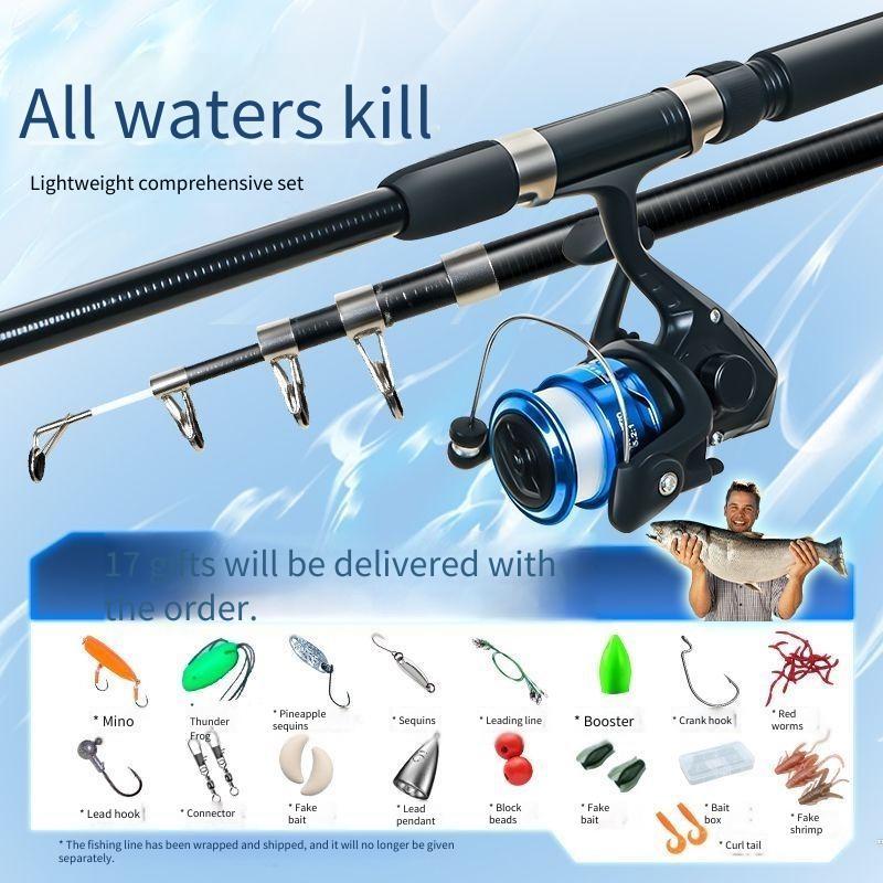 Vara de pesca de peixe iniciante iniciante vara de pesca isca conjunto de roda giratória seção curta Mini vara de mar re