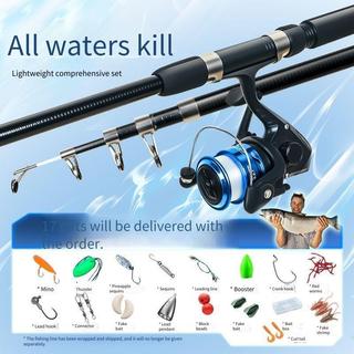 Vara de pesca de peixe iniciante iniciante vara de pesca isca conjunto de roda giratória seção curta Mini vara de mar re