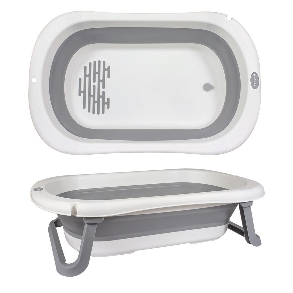 Imagem Super Banheira Infantil Dobrável 35L Antiderrapante KaBaby - Cinza