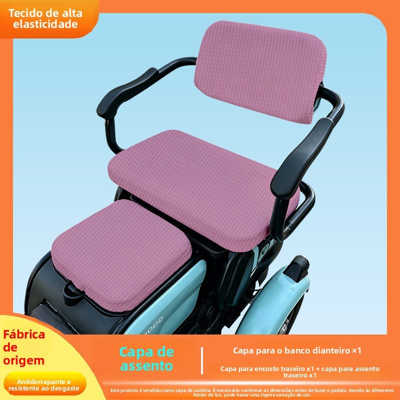 Capa de assento para veículo elétrico, capa de assento para triciclo elétrico, capa de assento universal para todas as e