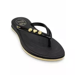 Chinelo Feminino Ipanema Preto Manteiga Macio e Anatômico