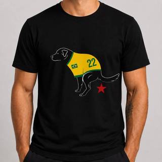 Camiseta Unissex Cachorro Meme Brasil 22 100% Algodão Envio Rápido Alta Qualidade