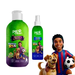 Kit Shampoo Cães 5/1 500ml + Perfume 120ml Pet Clean R10