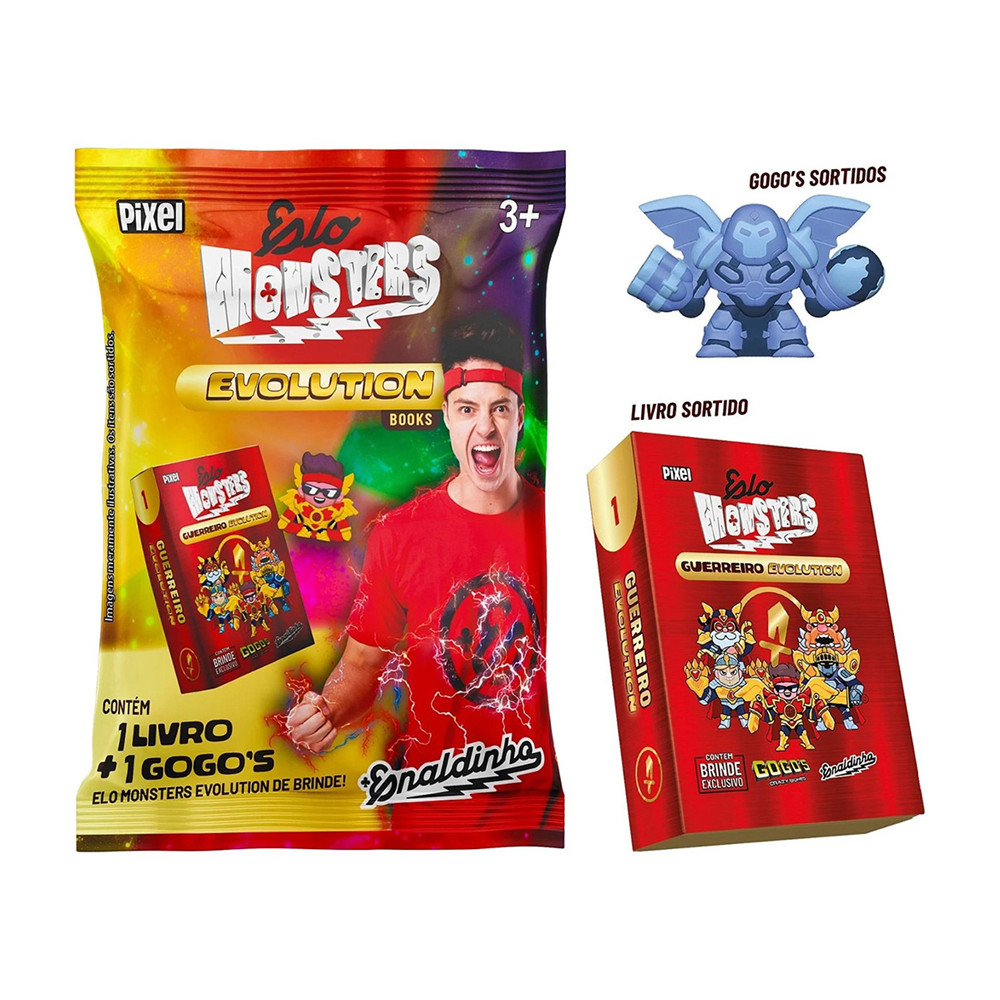 Elo Monsters Evolution Books Enaldinho-3 Gogos+3 Minilivros - Novo - Editora Pixel · foto 2