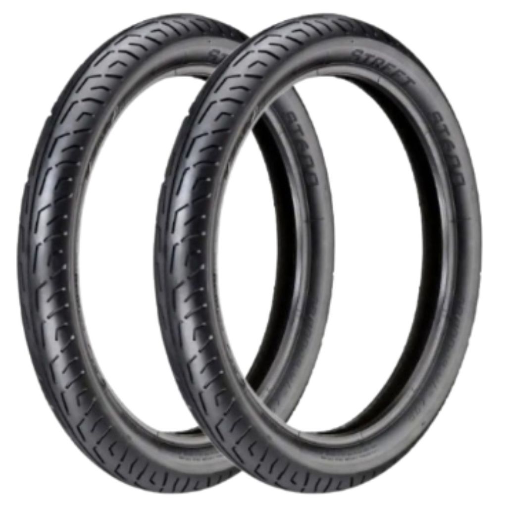 Kit Par Pneus Moto Vipal 100/90-18 Traseiro + 80/100-18 Dianteiro ST600 CG FAN TITAN START Uso Sem Câmara