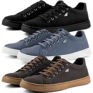 Kit 3 Tênis Masculino Casual Sapatênis Básico Street Dia a Dia Confortável