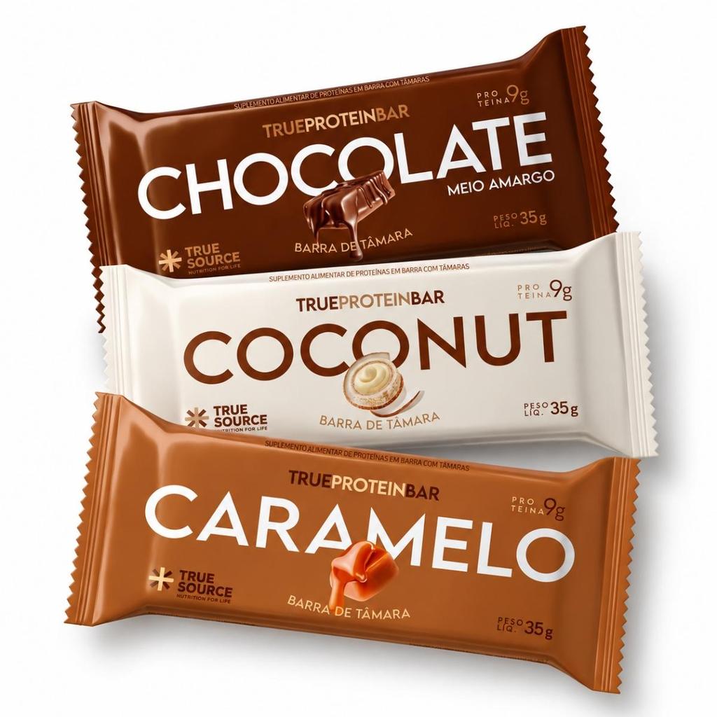 Kit Barra de Proteína True Protein Bar 3 Sabores 35g