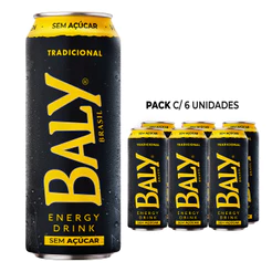 Energético Baly Tradicional Sem Açúcar 473ml x 6 UN